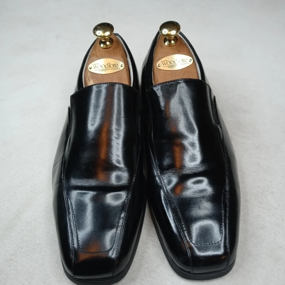 Stacy Adams mens 8.5W black leather loafer